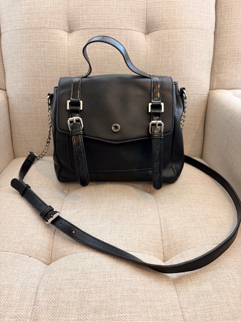 Steve Madden Black Crossbody Satchel